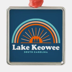 Lake Keowee South Carolina Rainbow Metal Tree Decoration