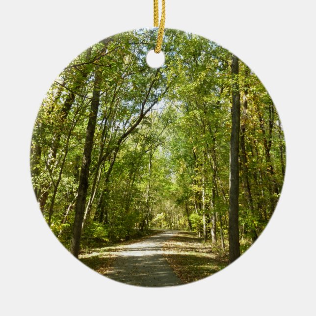 Lake Kittamaquandi Trail in Columbia Maryland Ceramic Tree Decoration (Front)