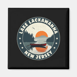 Lake Lackaw New Jersey Sunset T Shirt Magnet