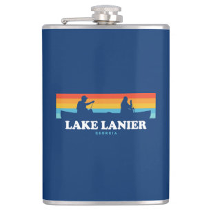 Lake Lanier Georgia Canoe Hip Flask