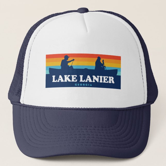 Lake Lanier Georgia Canoe Trucker Hat (Front)