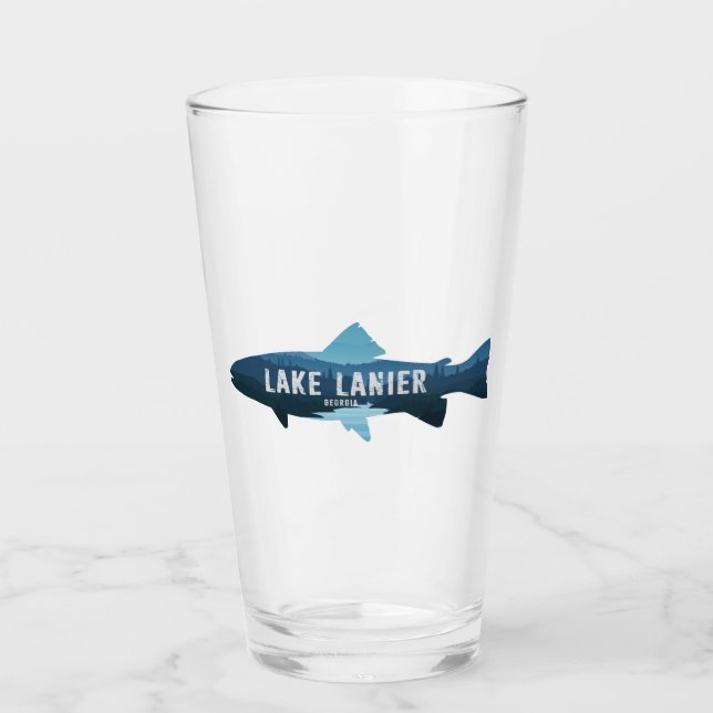 Lake Lanier Georgia Fish Glass (Front)