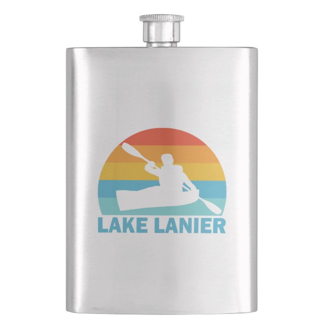 Lake Lanier Georgia Kayak Hip Flask (Front)