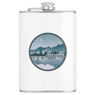 Lake Lanier Georgia Reflection Hip Flask