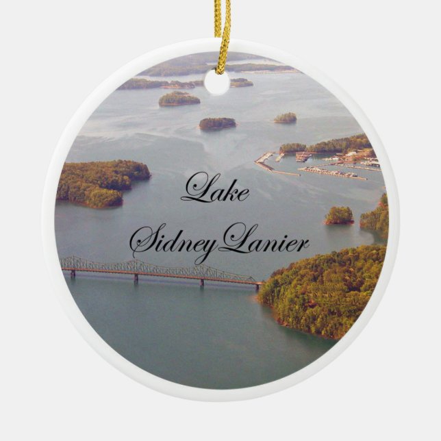 Lake Lanier, Lake Lanier Georgia, Lake Lanier  Ceramic Tree Decoration (Front)