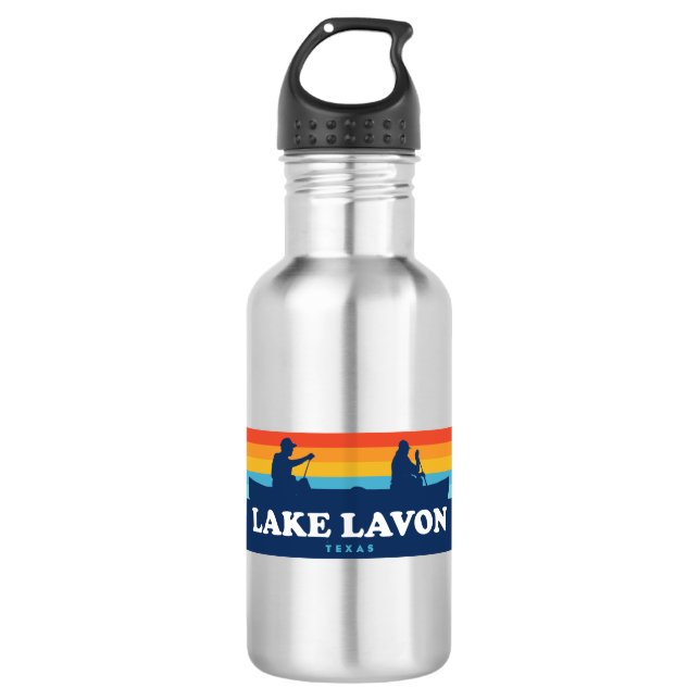 Lake Lavon Texas Canoe 532 Ml Water Bottle (Front)