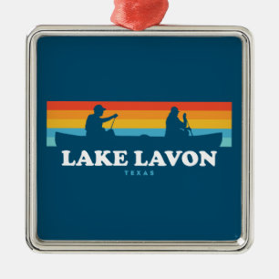 Lake Lavon Texas Canoe Metal Tree Decoration