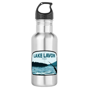 Lake Lavon Texas Fishing Rod 532 Ml Water Bottle