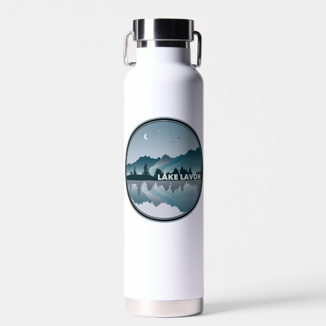 Lake Lavon Texas Reflection Water Bottle (Front)
