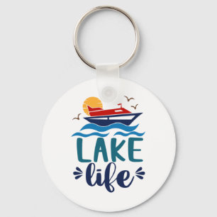 Lake Life Boating Hello Summer Vibes Summer Vacay Key Ring