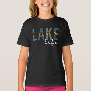Lake Life Cheetah Print Typography T-Shirt