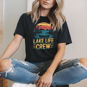 Lake Life Crew Retro Sunset - Summer Lake Vibe T-Shirt