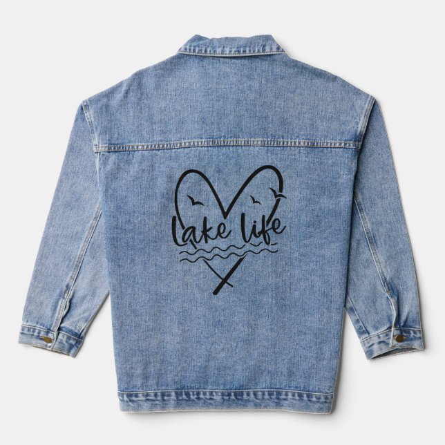 Lake life denim jacket (Back)