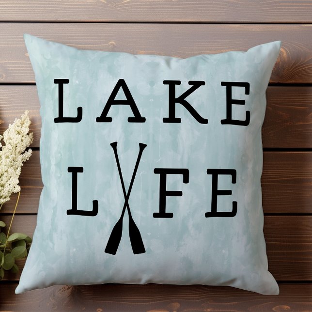 Lake Life Fun Blue Water Summer House Cushion (Creator Uploaded)