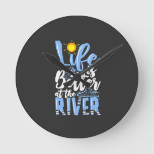 Lake - Life Is Better On The Lake Round Clock