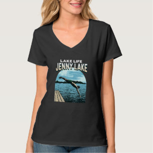 Lake Life Jenny Lake Swimming Wyoming Swimmer Swim T-Shirt
