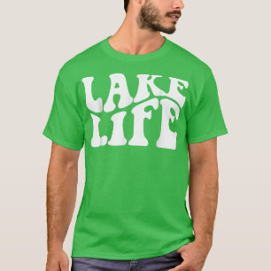 Lake Life Lake Wife Wavy Retro Bachelorette Party T-Shirt