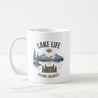 Lake Life Retro Grunge Family Vacation Match Coffee Mug