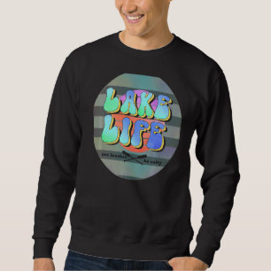 Lake Life Retro Summer Pastel Camping Salty Beache Sweatshirt