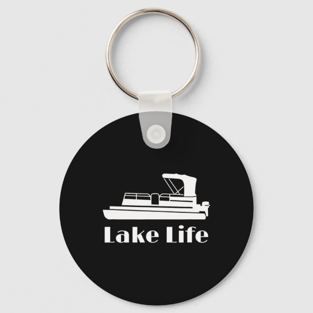 Lake Life Shirts Pontooning  Key Ring (Front)