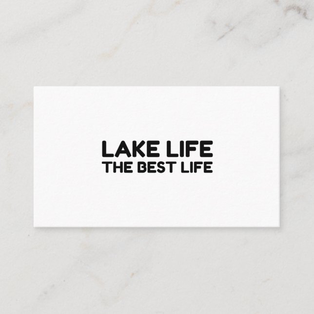 LAKE LIFE THE BEST LIFE BUSINESS CARD (Front)