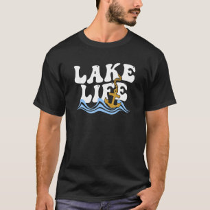 Lake Life Wavy Cool Lake House Party Or Bacheloret T-Shirt