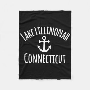 Lake Lillinonah Sailing Boating Nautical Coastal B Fleece Blanket