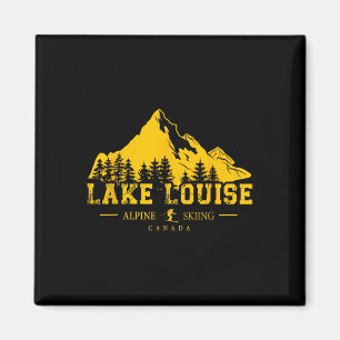 Lake Louise Alberta Canada Ski Resort Alpine Skiin Magnet