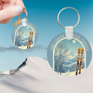 Lake Louise Alberta Canada ski vacation resort Key Ring