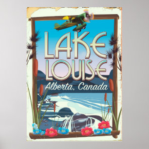 Lake Louise, Alberta Canada travel poster