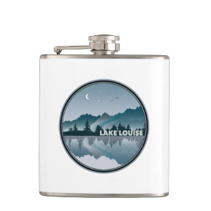 Lake Louise Alberta Reflection Hip Flask