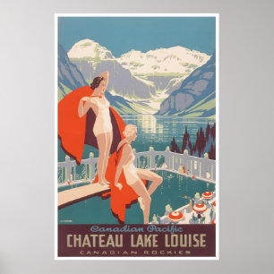 Lake Louise Art Canada Travel Poster Canadian