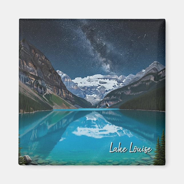 Lake Louise at Banff National Park Night Magnet (Front)
