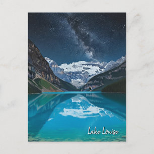 Lake Louise at Banff National Park Night Postcard