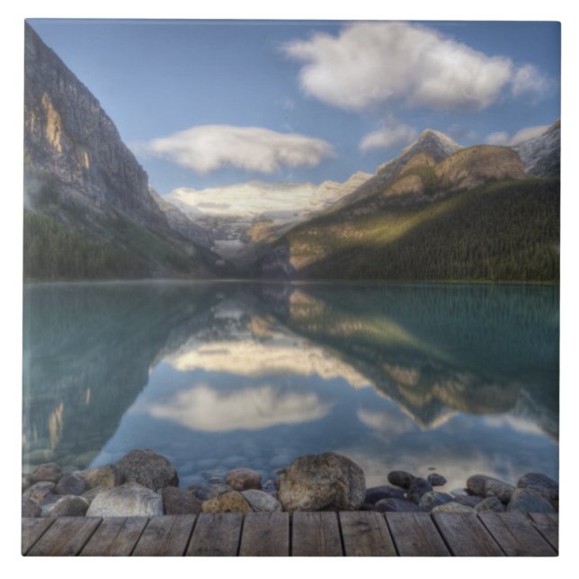 Lake Louise at sunrise, Banff National Park, Tile (Front)