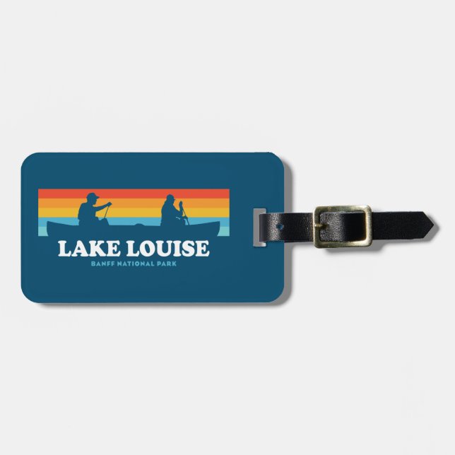 Lake Louise Banff National Park Canoe Luggage Tag (Front Horizontal)