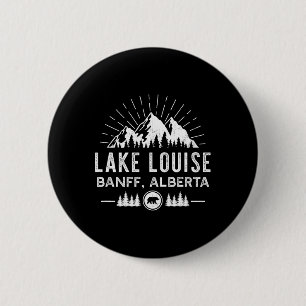 Lake Louise California - Mountain Hiking Canoeing  6 Cm Round Badge