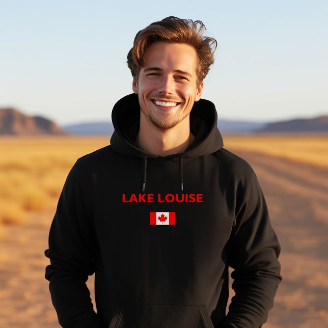 Lake Louise Canada Canadian Flag Dark Colour Hoodie (Creator Uploaded)