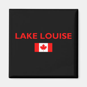 Lake Louise Canada Canadian Flag Dark Colour Magnet