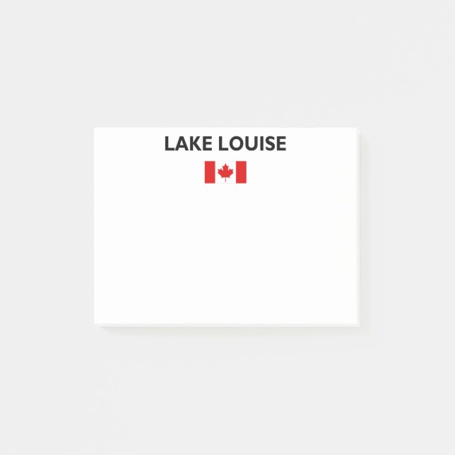 Lake Louise Canada Canadian Flag Light-Colour Post-it Notes (Front)