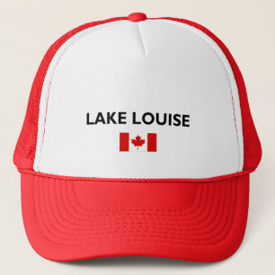 Lake Louise Canada Canadian Flag Light-Colour Trucker Hat