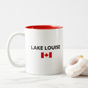 Lake Louise Canada Canadian Flag Light-Colour Two-Tone Coffee Mug
