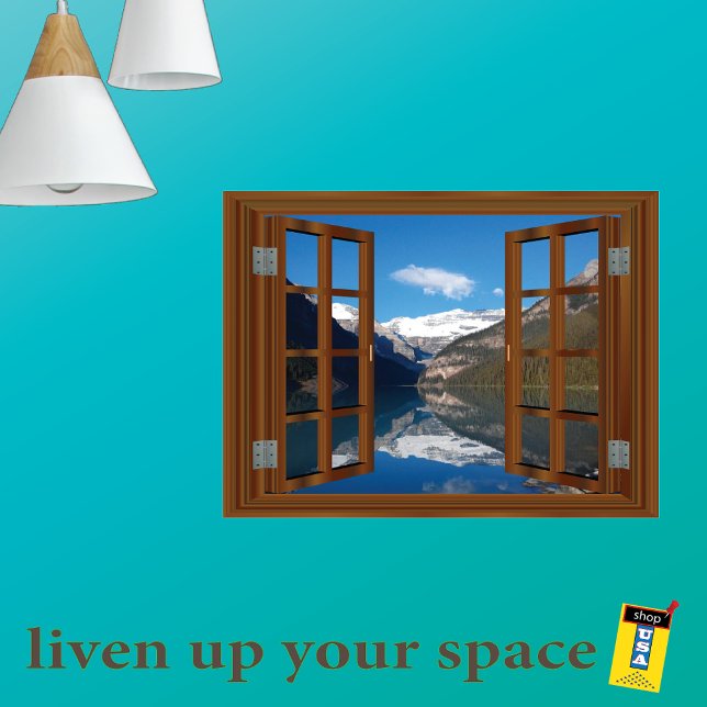 Lake Louise Canada 🍁 Fake Window Frame  Poster (Creator Uploaded)