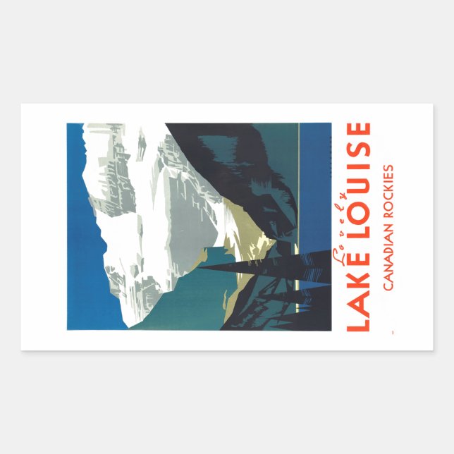 Lake Louise Canadian Rockies Canada Rectangular Sticker (Front)