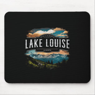 Lake Louise Mountains Alberta Hiking Outdoors Vint Mouse Pad