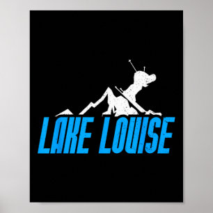 Lake Louise Skiing Snowboarding Canada Resort Dist Poster