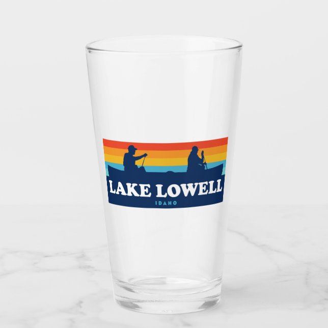 Lake Lowell Idaho Canoe Glass (Front)