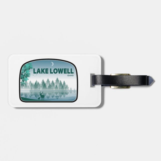 Lake Lowell Idaho Deer Luggage Tag (Back Horizontal)