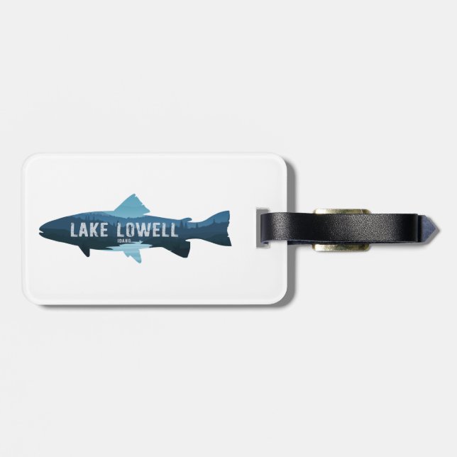 Lake Lowell Idaho Fish Luggage Tag (Back Horizontal)