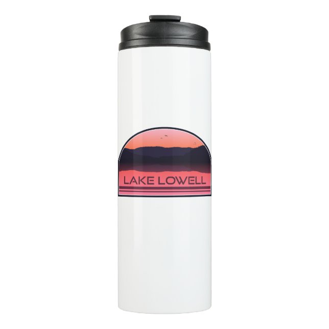 Lake Lowell Idaho Red Sunrise Thermal Tumbler (Front)